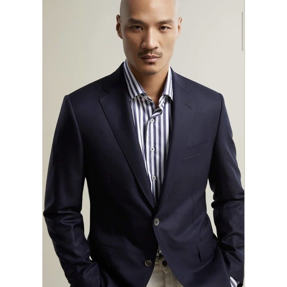 Samuelsohn Other - Samuelsohn Performance Wool Sport Coat Blazer 2 Button SB Gable Mens 48-42 Long‎